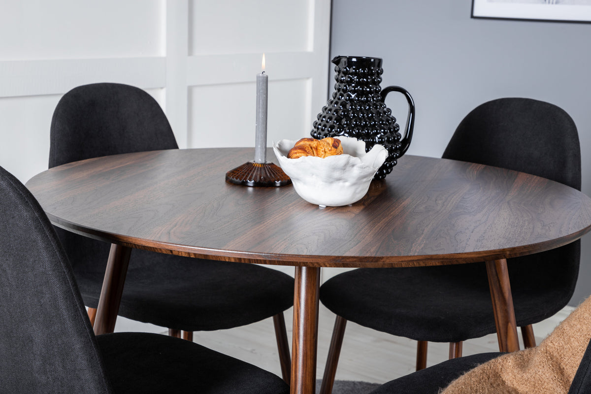 Plaza Matbord med Polar Stolarna – Bord: ⌀100 Stol: 53x87x44
