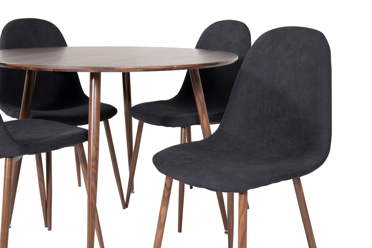 Plaza Matbord med Polar Stolarna – Bord: ⌀100 Stol: 53x87x44