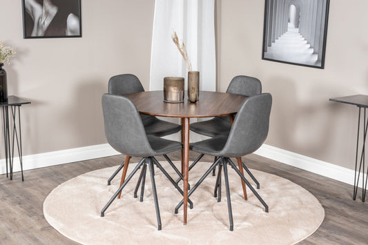 Plaza Matbord med Polar Stolarna – Bord: ⌀100 Stol: 54x88x44