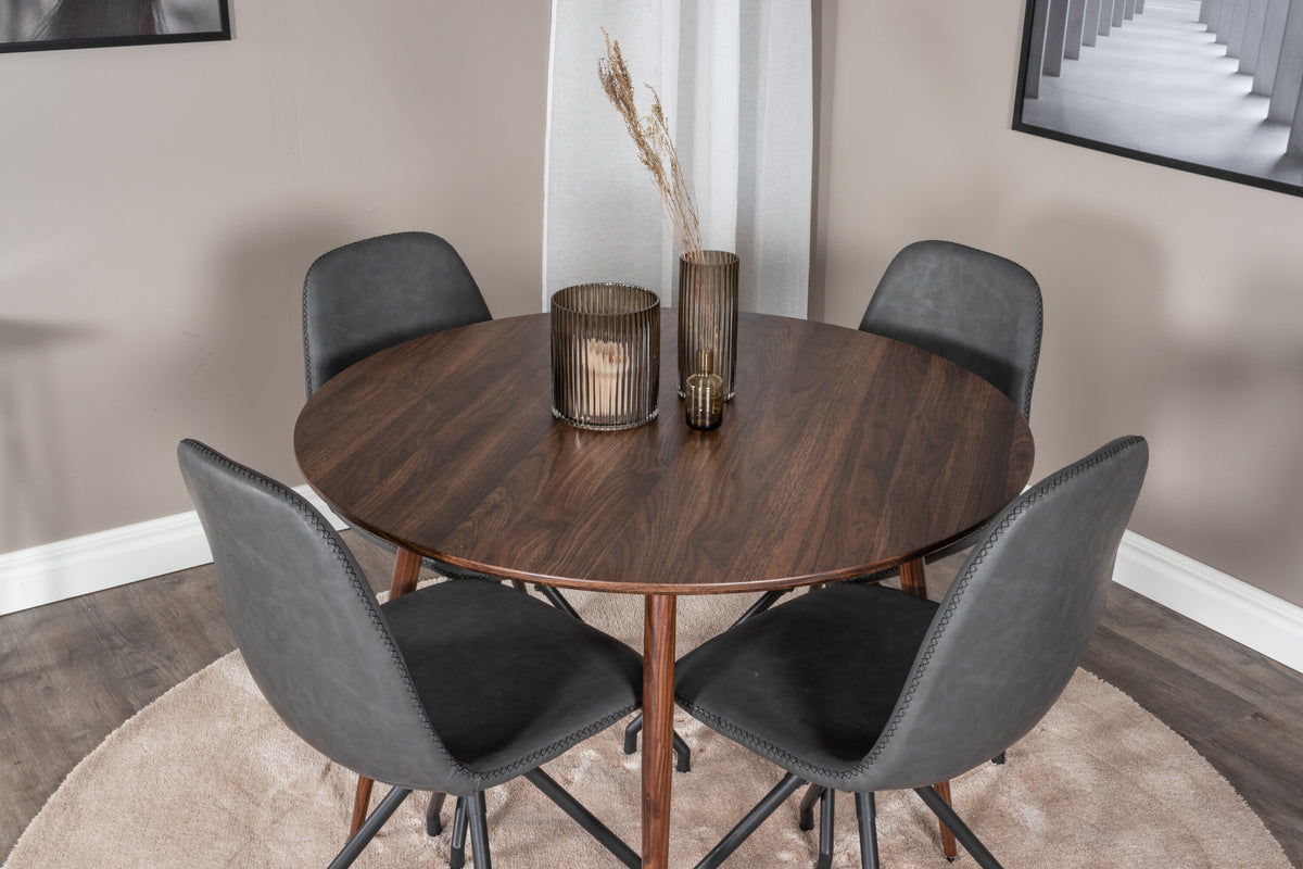 Plaza Matbord med Polar Stolarna – Bord: ⌀100 Stol: 54x88x44