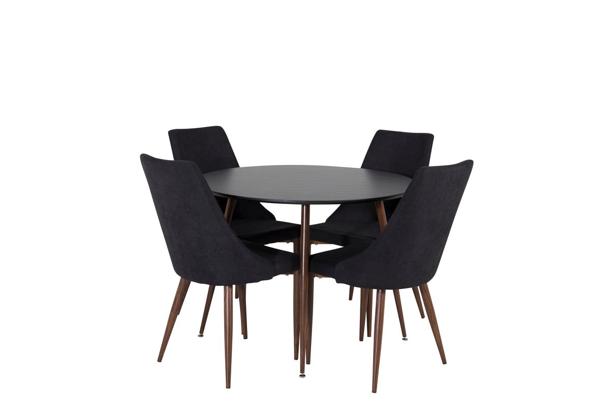 Plaza Matbord med Leone Stolarna – Bord: ⌀100 Stol: 50x91,5x47