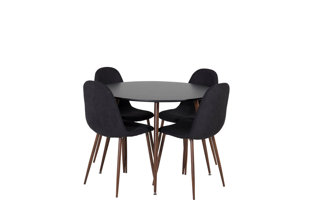 Plaza Matbord med Polar Stolarna – Bord: ⌀100 Stol: 53x87x44