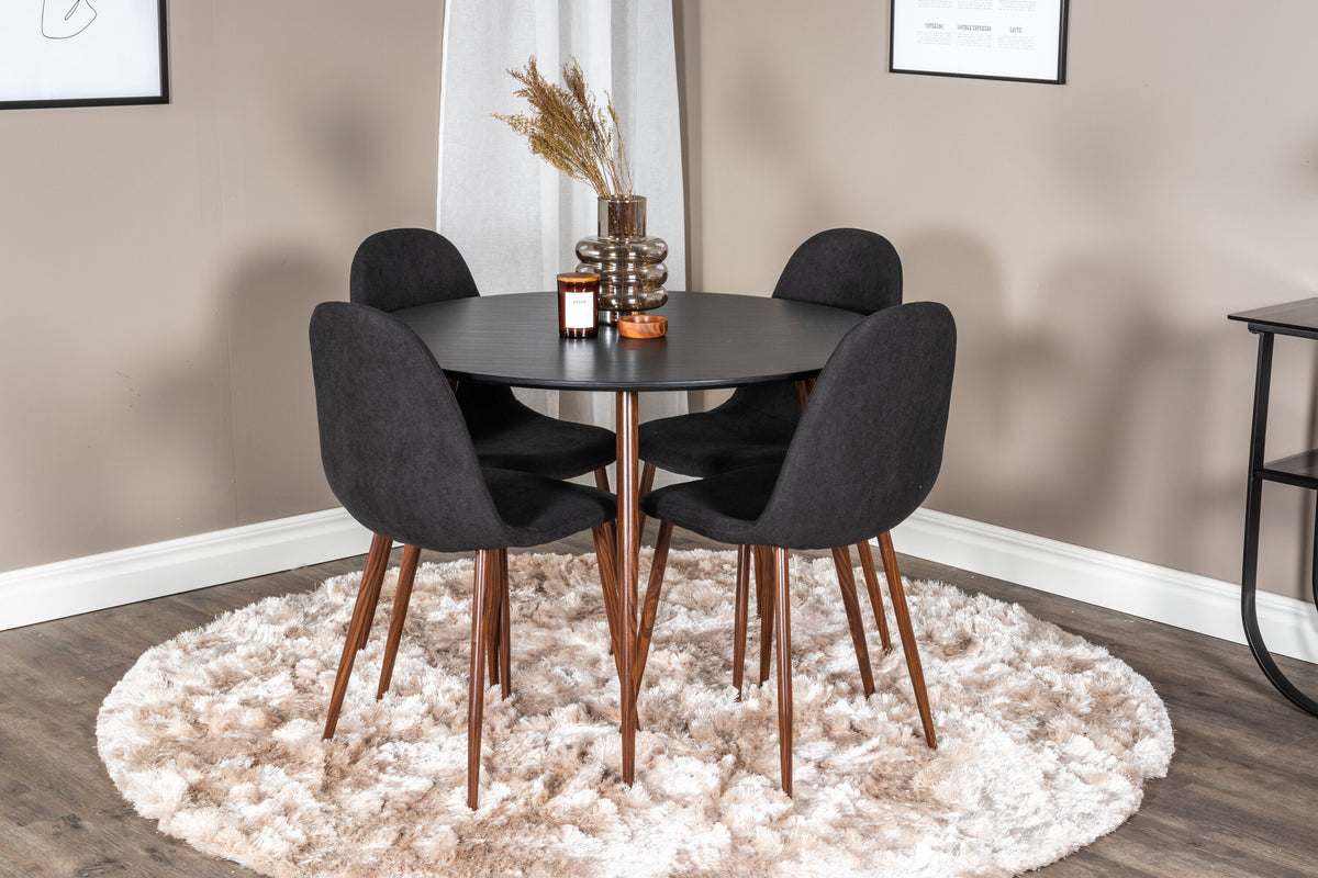Plaza Matbord med Polar Stolarna – Bord: ⌀100 Stol: 53x87x44