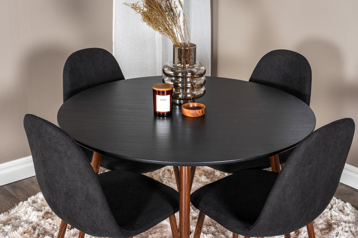 Plaza Matbord med Polar Stolarna – Bord: ⌀100 Stol: 53x87x44