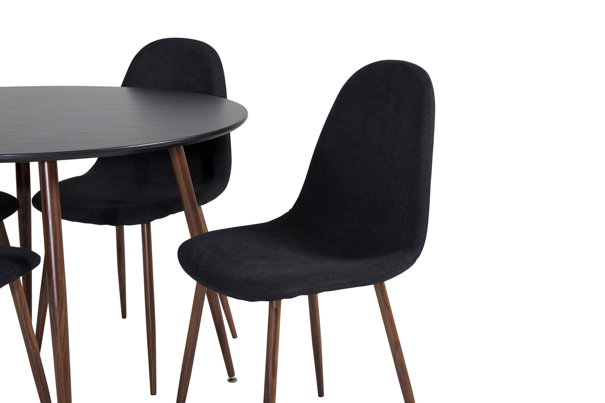 Plaza Matbord med Polar Stolarna – Bord: ⌀100 Stol: 53x87x44