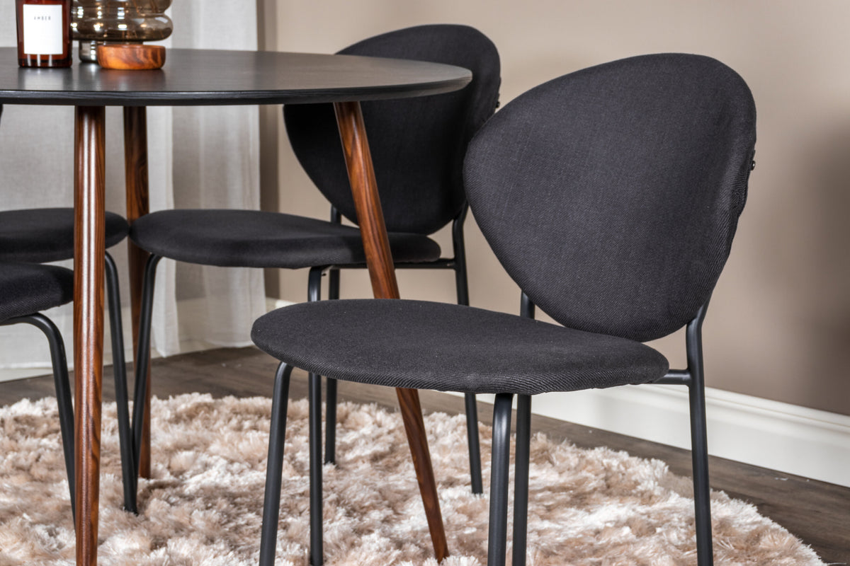 Plaza Matbord med Vault Stolarna – Bord: ⌀100 Stol: 61,5x80x46