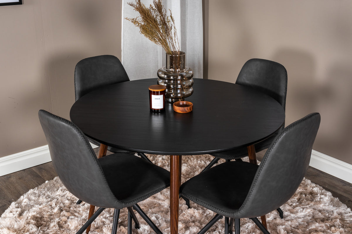 Plaza Matbord med Polar Stolarna – Bord: ⌀100 Stol: 54x88x44