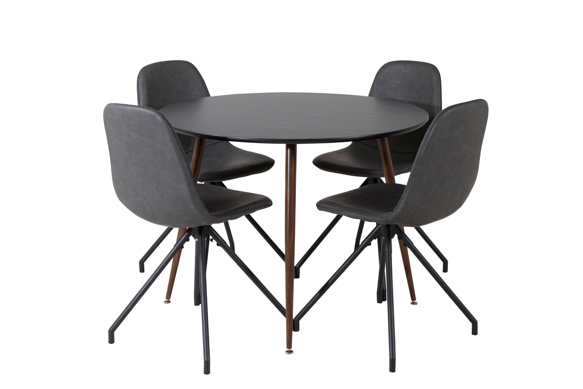 Plaza Matbord med Polar Stolarna – Bord: ⌀100 Stol: 54x88x44