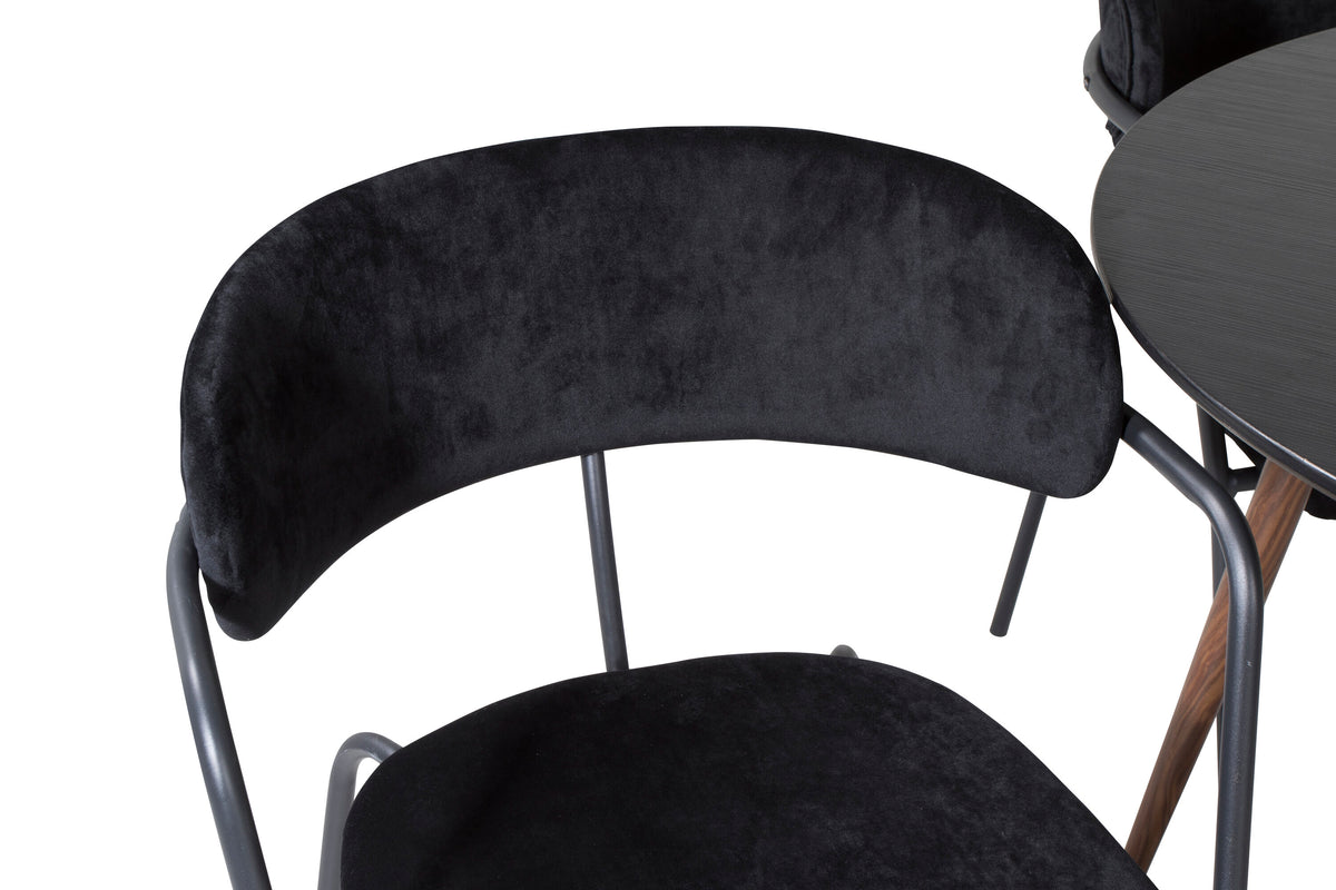 Plaza Matbord med Arrow Stolarna – Bord: ⌀100 Stol: 61x79x58