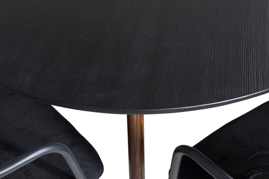 Plaza Matbord med Arrow Stolarna – Bord: ⌀100 Stol: 61x79x58