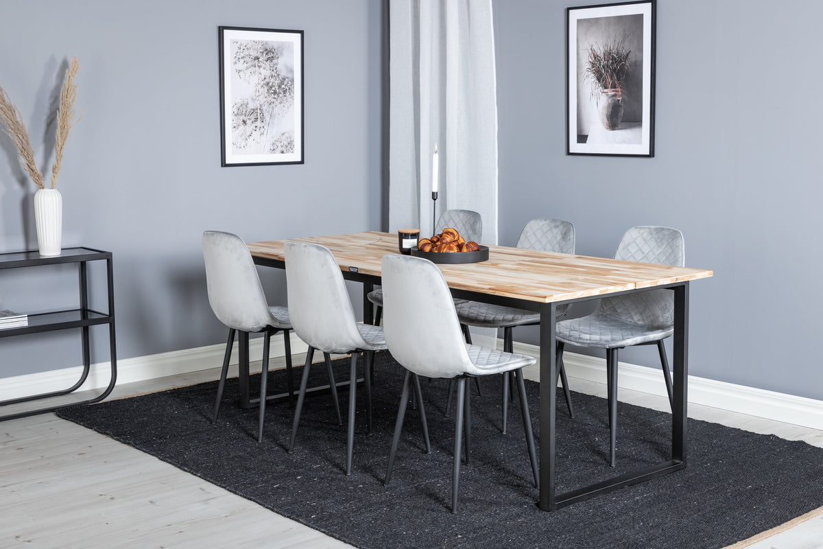 Cirebon Matbord med Polar Stolarna – Bord: 75x200x90 Stol: 52x86x44