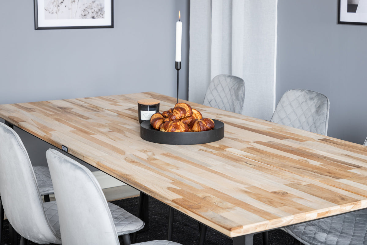 Cirebon Matbord med Polar Stolarna – Bord: 75x200x90 Stol: 52x86x44