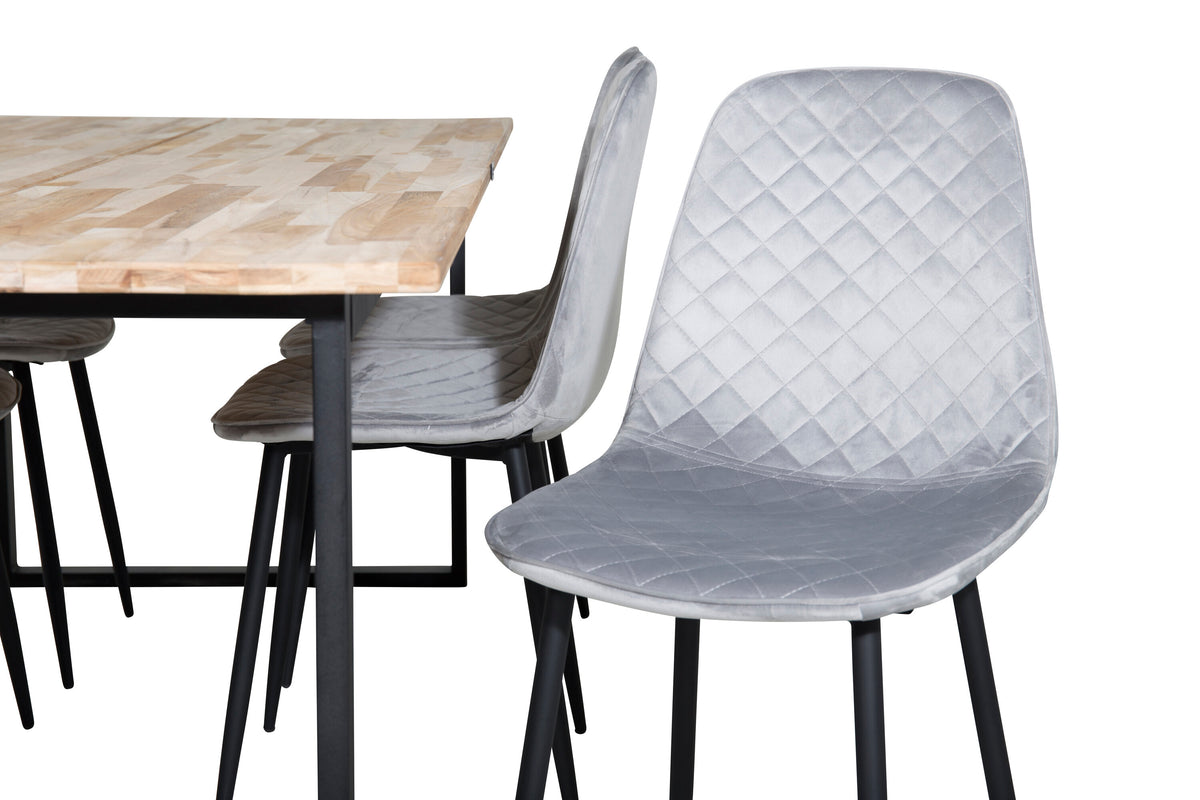 Cirebon Matbord med Polar Stolarna – Bord: 75x200x90 Stol: 52x86x44