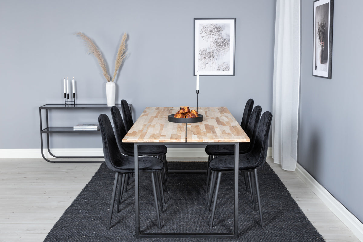 Cirebon Matbord med Polar Stolarna – Bord: 75x200x90 Stol: 52x86x44