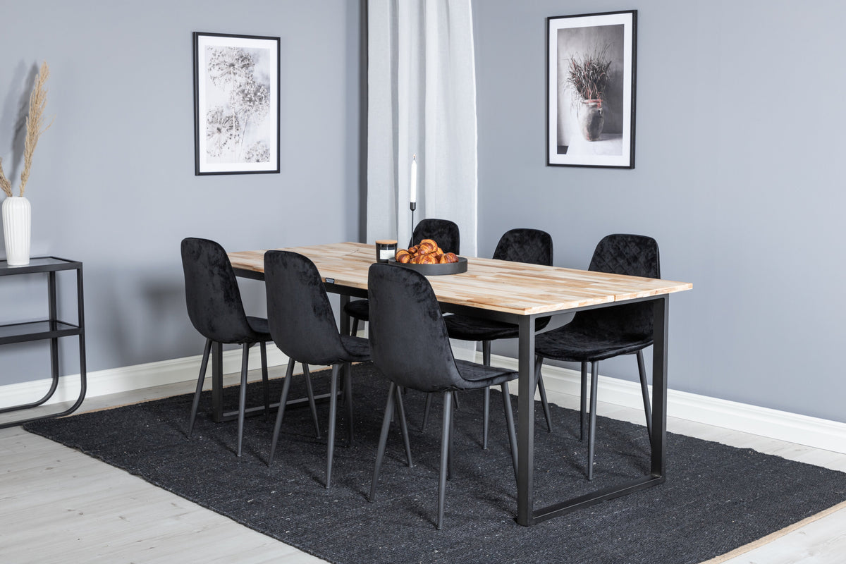 Cirebon Matbord med Polar Stolarna – Bord: 75x200x90 Stol: 52x86x44