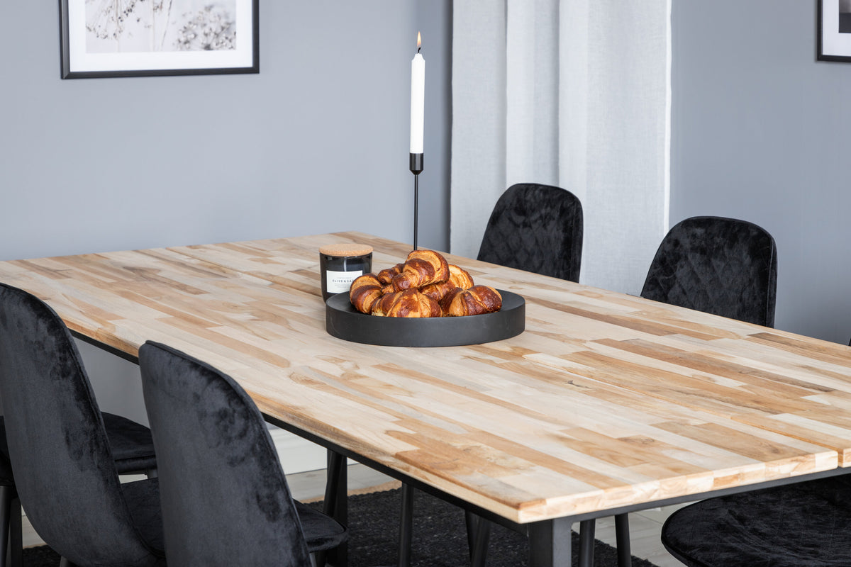 Cirebon Matbord med Polar Stolarna – Bord: 75x200x90 Stol: 52x86x44