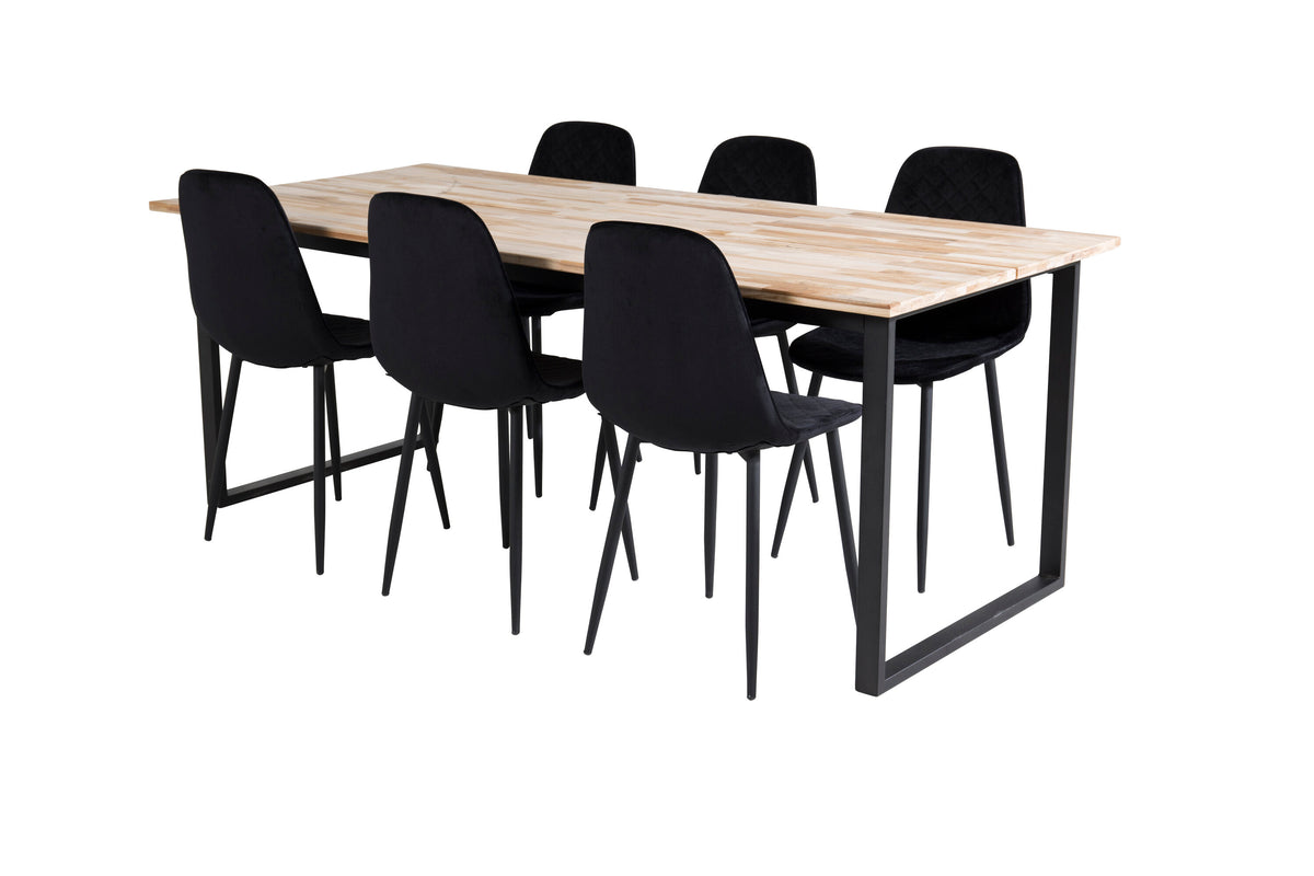 Cirebon Matbord med Polar Stolarna – Bord: 75x200x90 Stol: 52x86x44