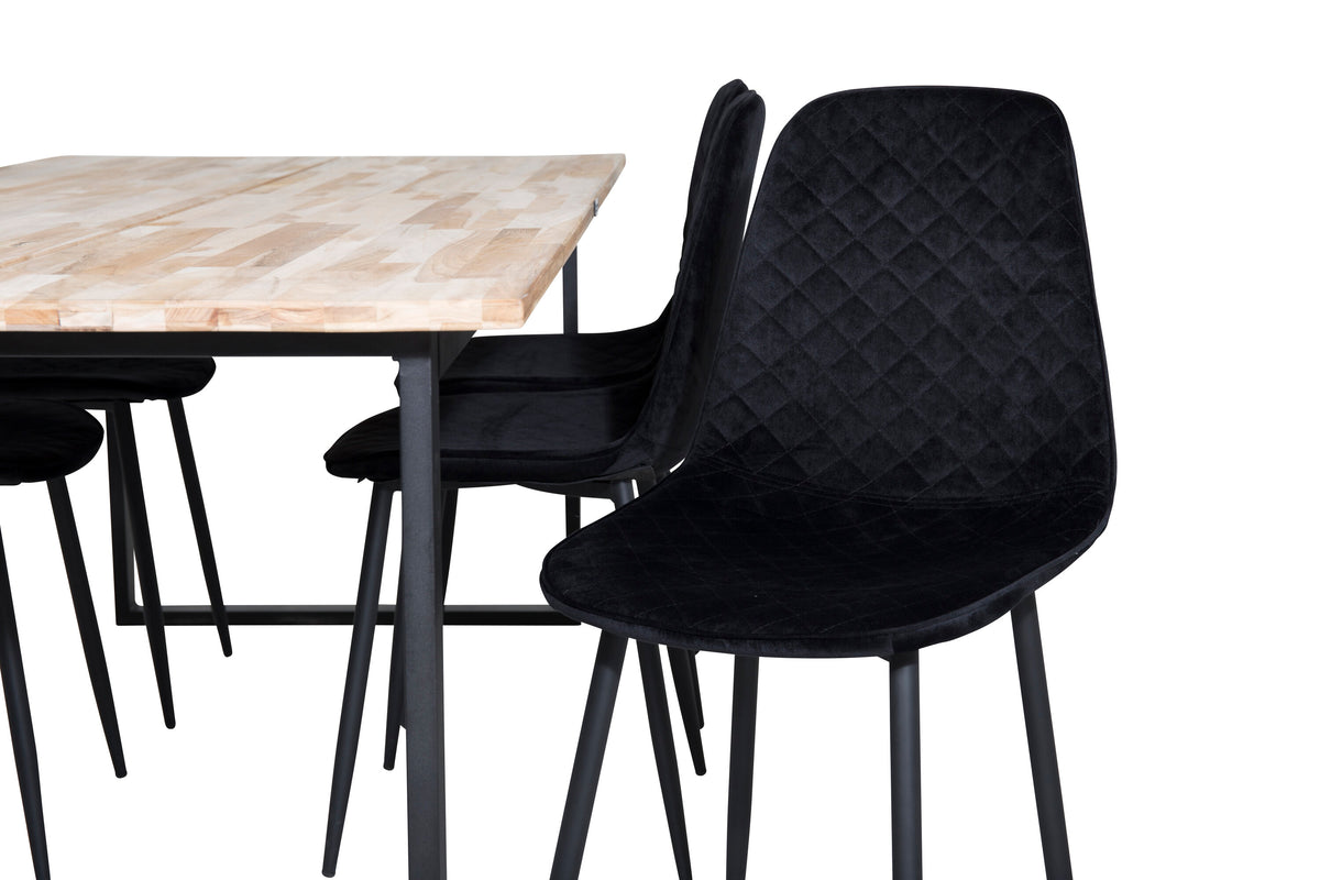 Cirebon Matbord med Polar Stolarna – Bord: 75x200x90 Stol: 52x86x44