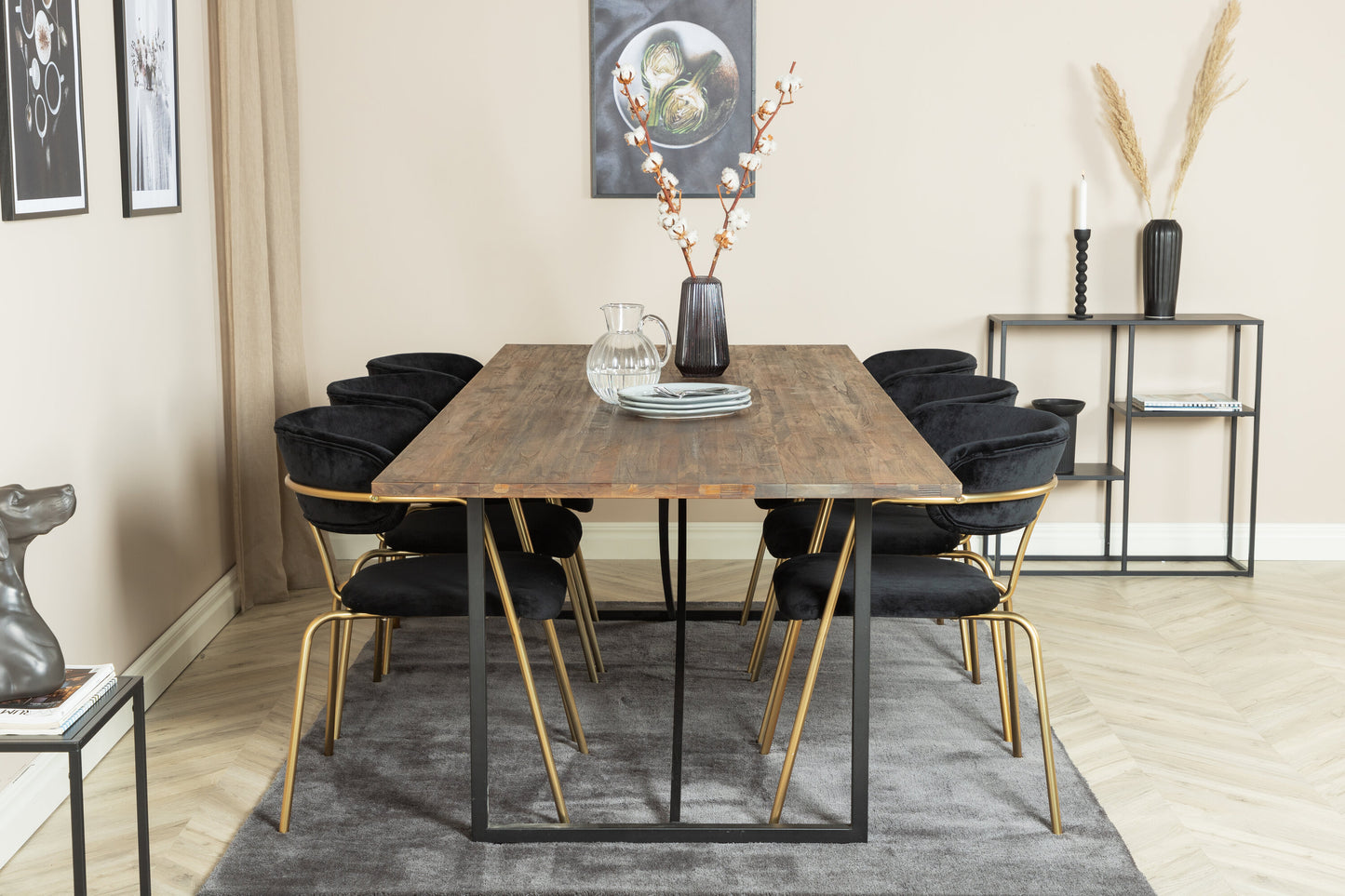Padang Matbord med Arrow Stolarna Matgrupp