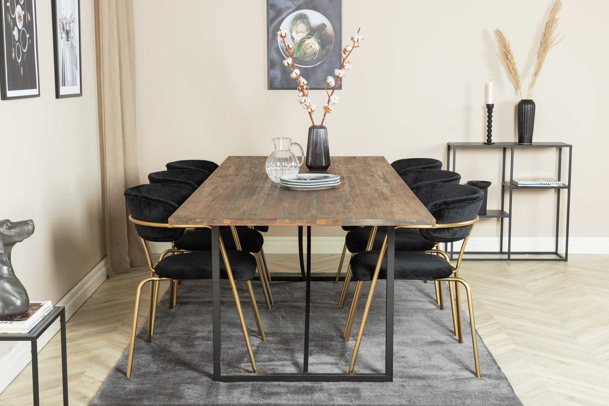 Padang Matbord med Arrow Stolarna Matgrupp