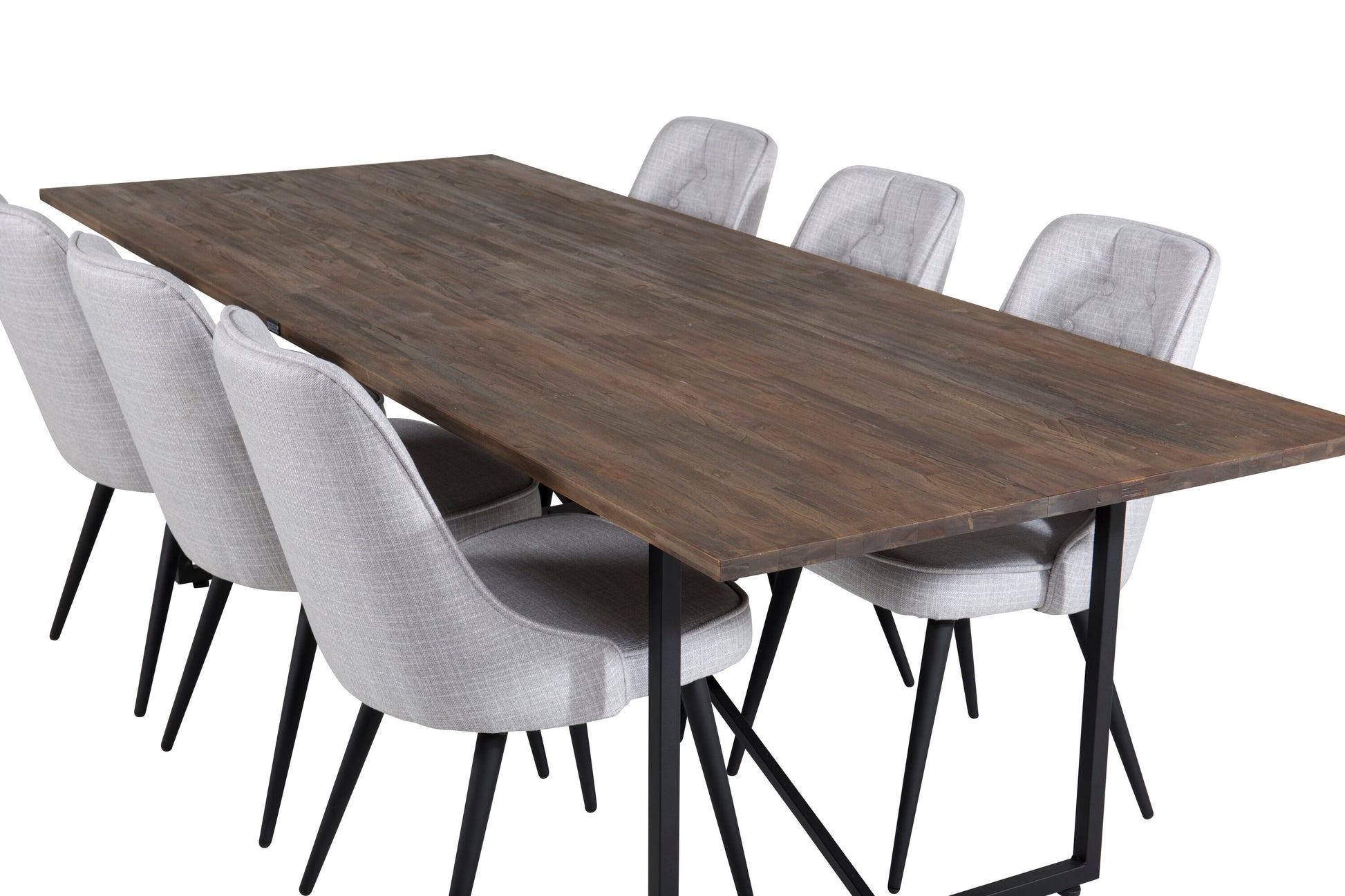 Padang Matbord med Velvet Deluxe Stolarna Matgrupp