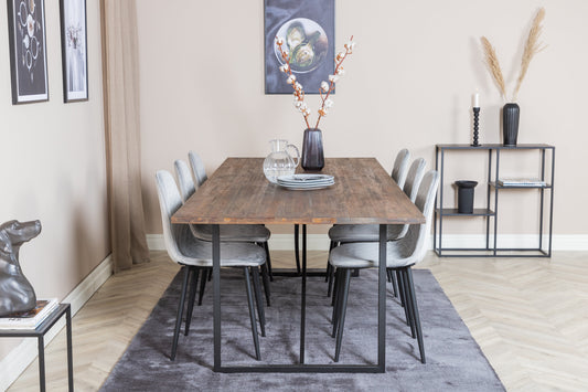 Padang Matbord med Polar Stolarna – Bord: 76x250x100 Stol: 52x86x44
