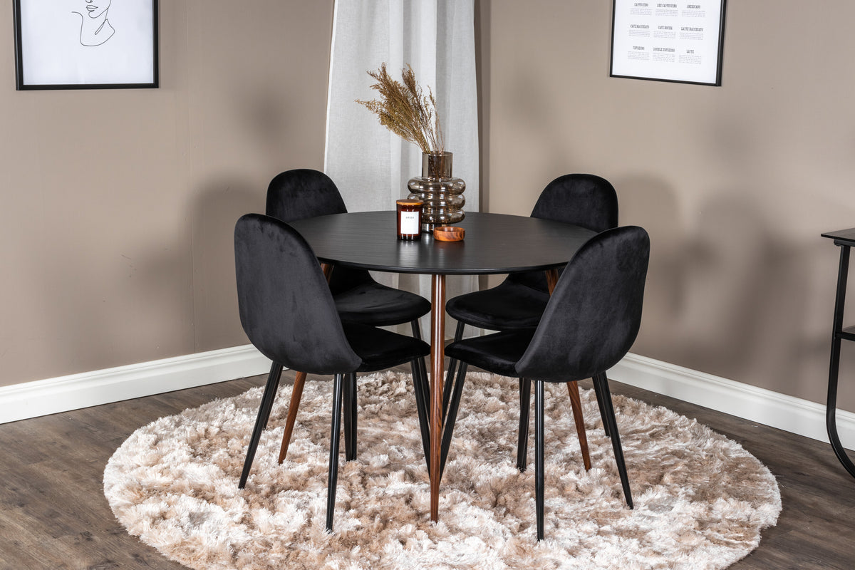 Plaza Matbord med Polar Stolarna – Bord: ⌀100 Stol: 53,3x88x42,5