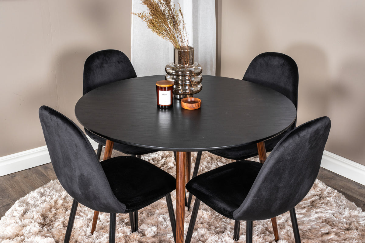 Plaza Matbord med Polar Stolarna – Bord: ⌀100 Stol: 53,3x88x42,5