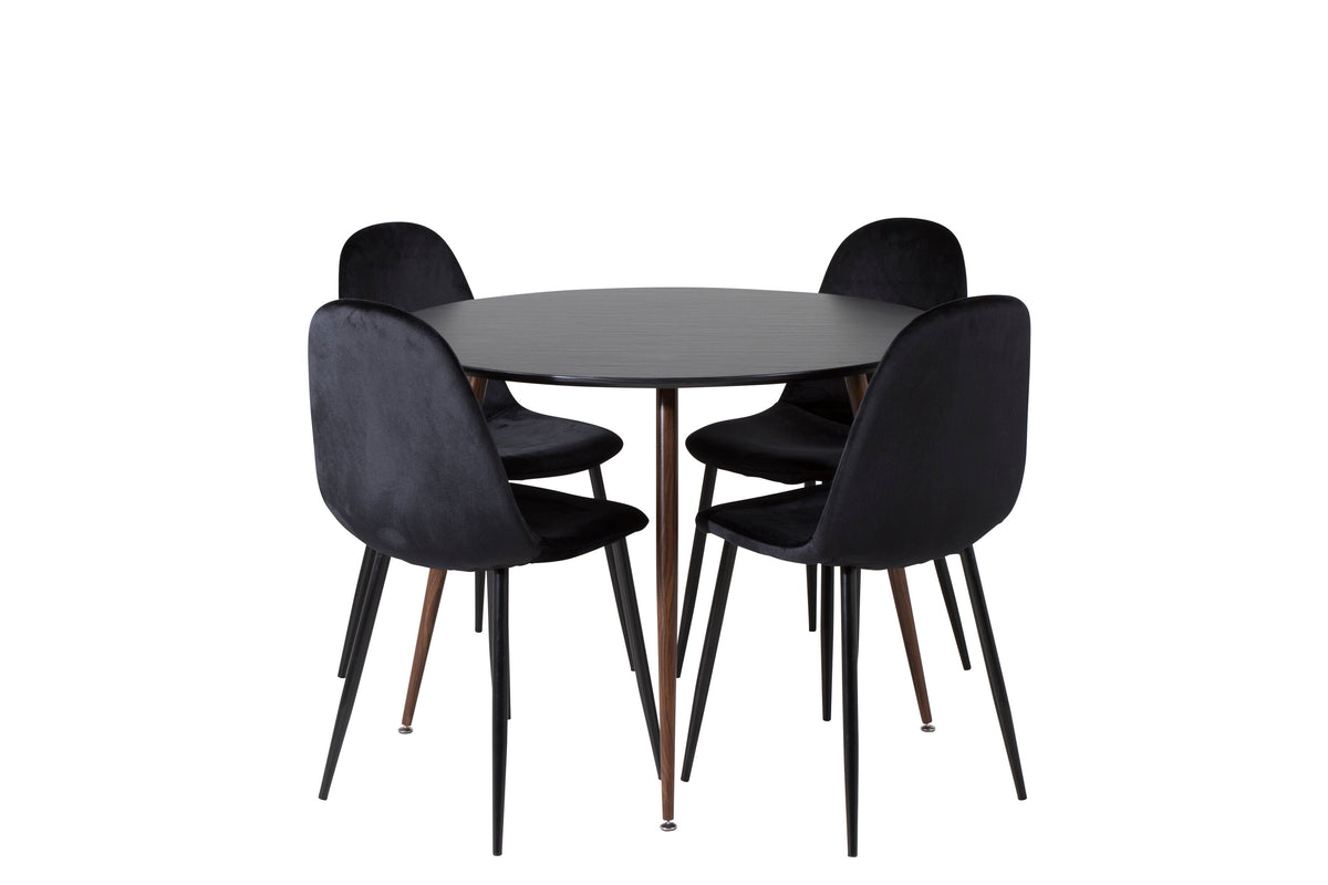 Plaza Matbord med Polar Stolarna – Bord: ⌀100 Stol: 53,3x88x42,5