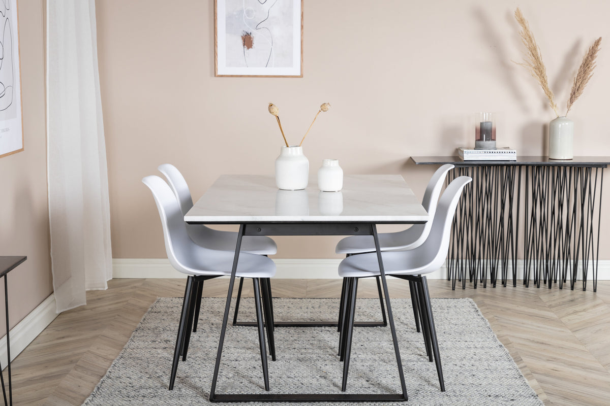 Estelle Matbord med Polar Stolarna – Bord: 74,5x140x90 Stol: 58x81x45,5