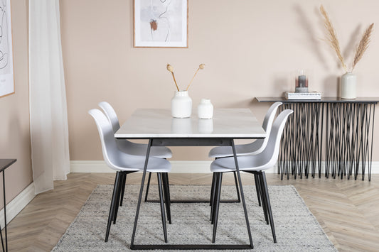 Estelle Matbord med Polar Stolarna – Bord: 74,5x140x90 Stol: 58x81x45,5