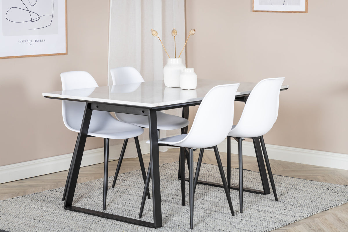 Estelle Matbord med Polar Stolarna – Bord: 74,5x140x90 Stol: 58x81x45,5