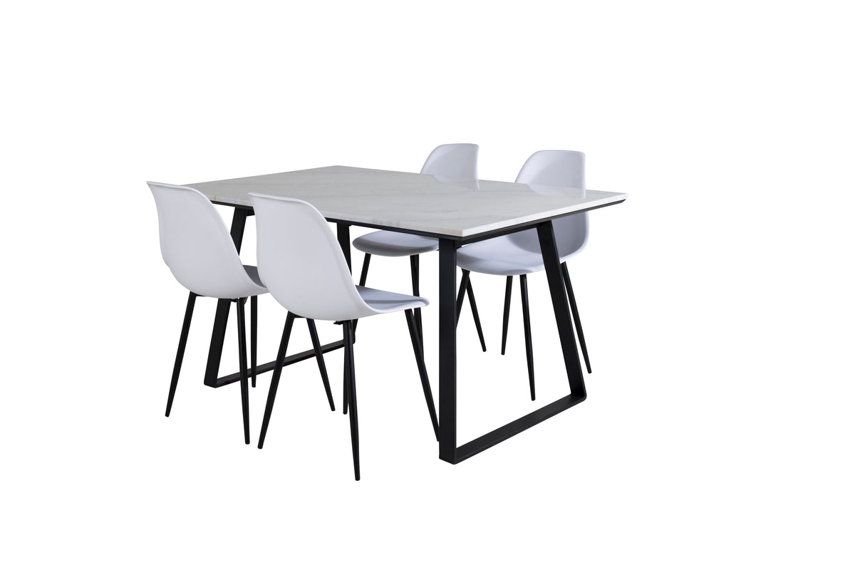 Estelle Matbord med Polar Stolarna – Bord: 74,5x140x90 Stol: 58x81x45,5