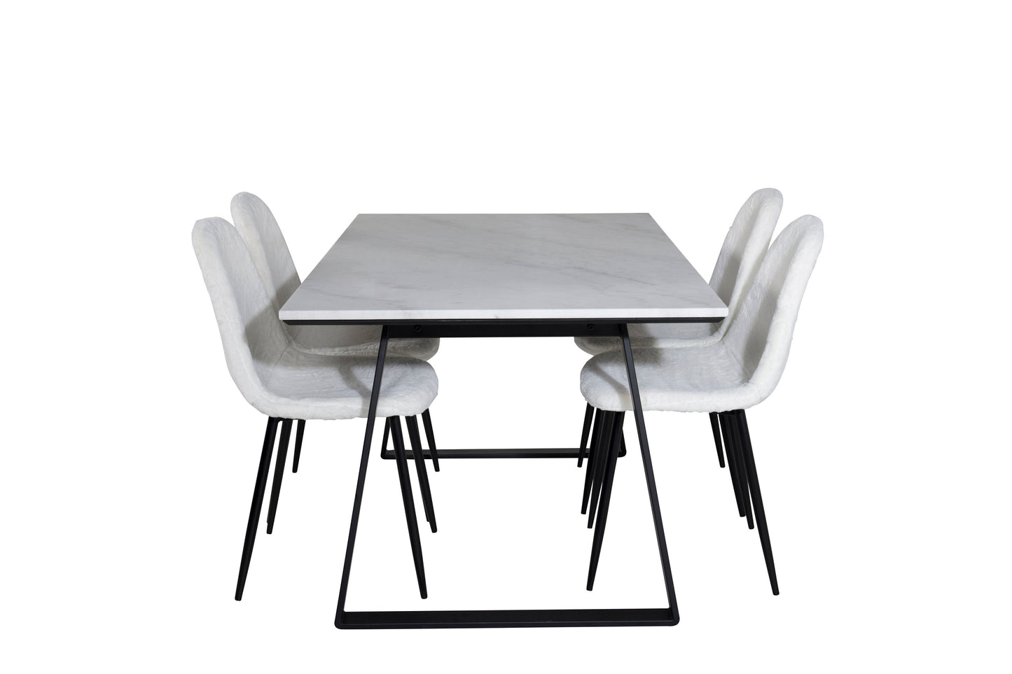 Estelle Matbord med Polar Stolarna – Bord: 74,5x140x90 Stol: 53x87x44