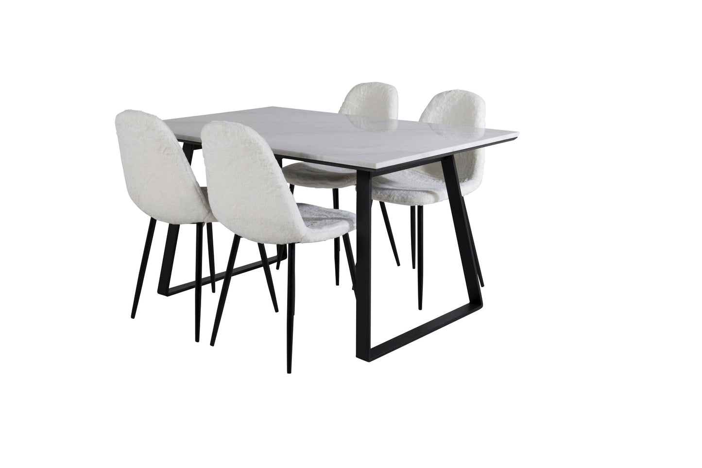 Estelle Matbord med Polar Stolarna – Bord: 74,5x140x90 Stol: 53x87x44