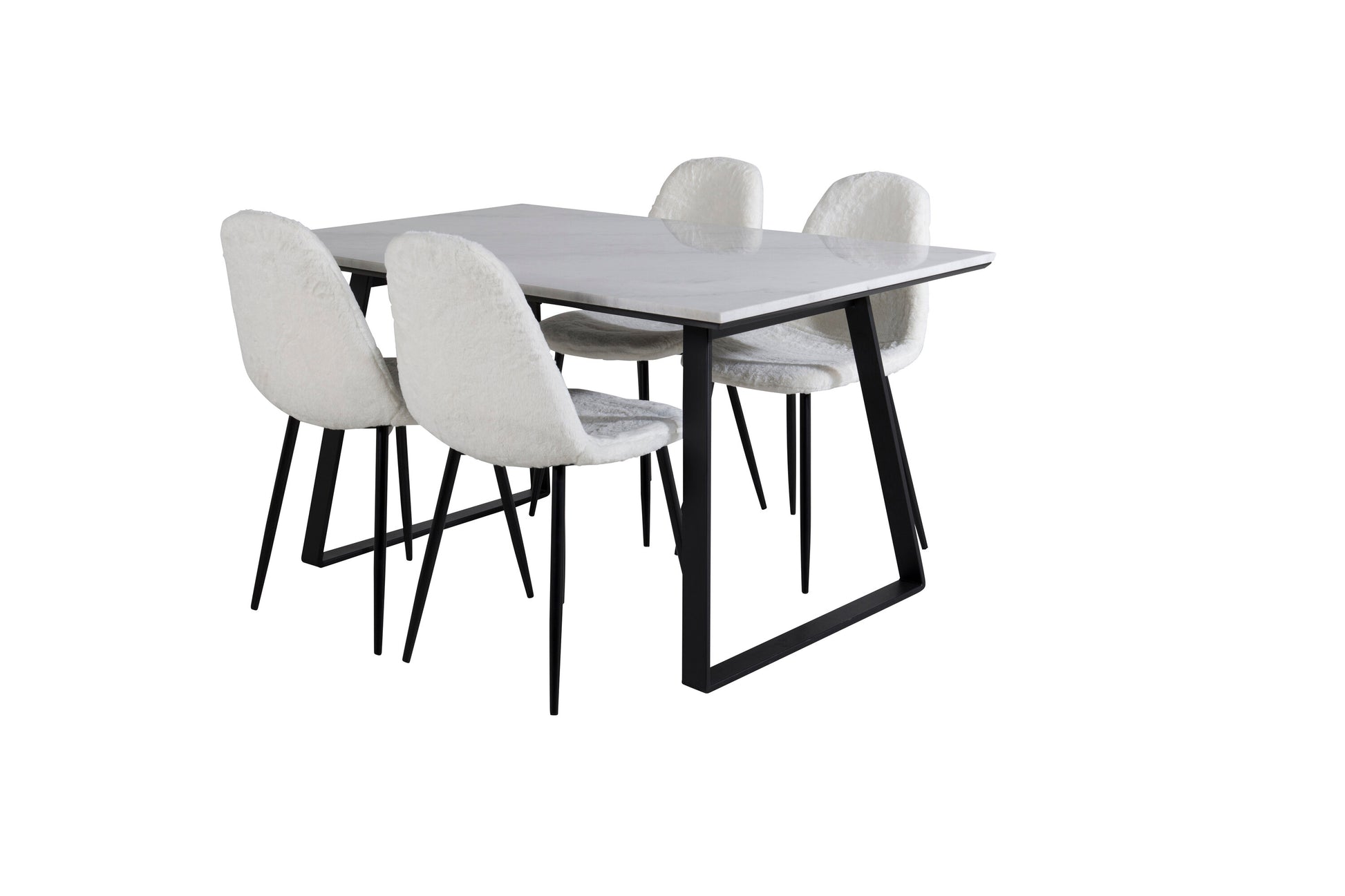 Estelle Matbord med Polar Stolarna – Bord: 74,5x140x90 Stol: 53x87x44