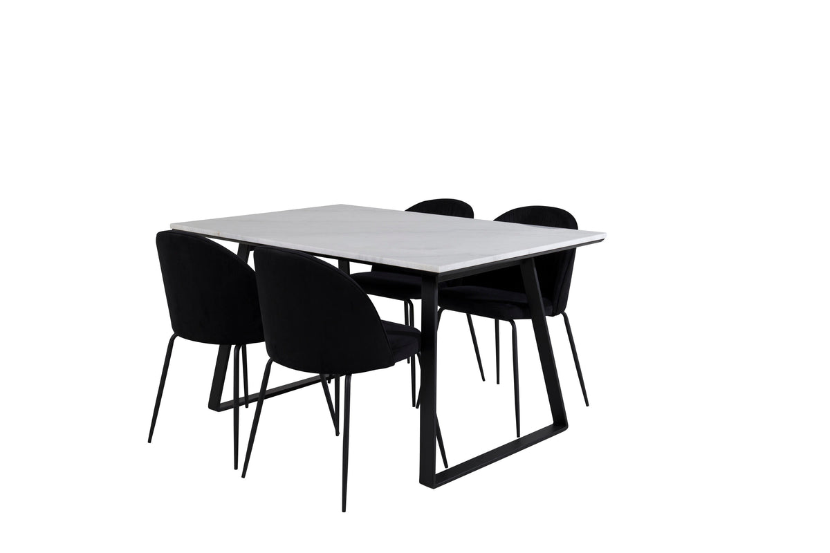 Estelle Matbord med Wrinkles Stolarna – Bord: 74,5x140x90 Stol: 50x79,5x49