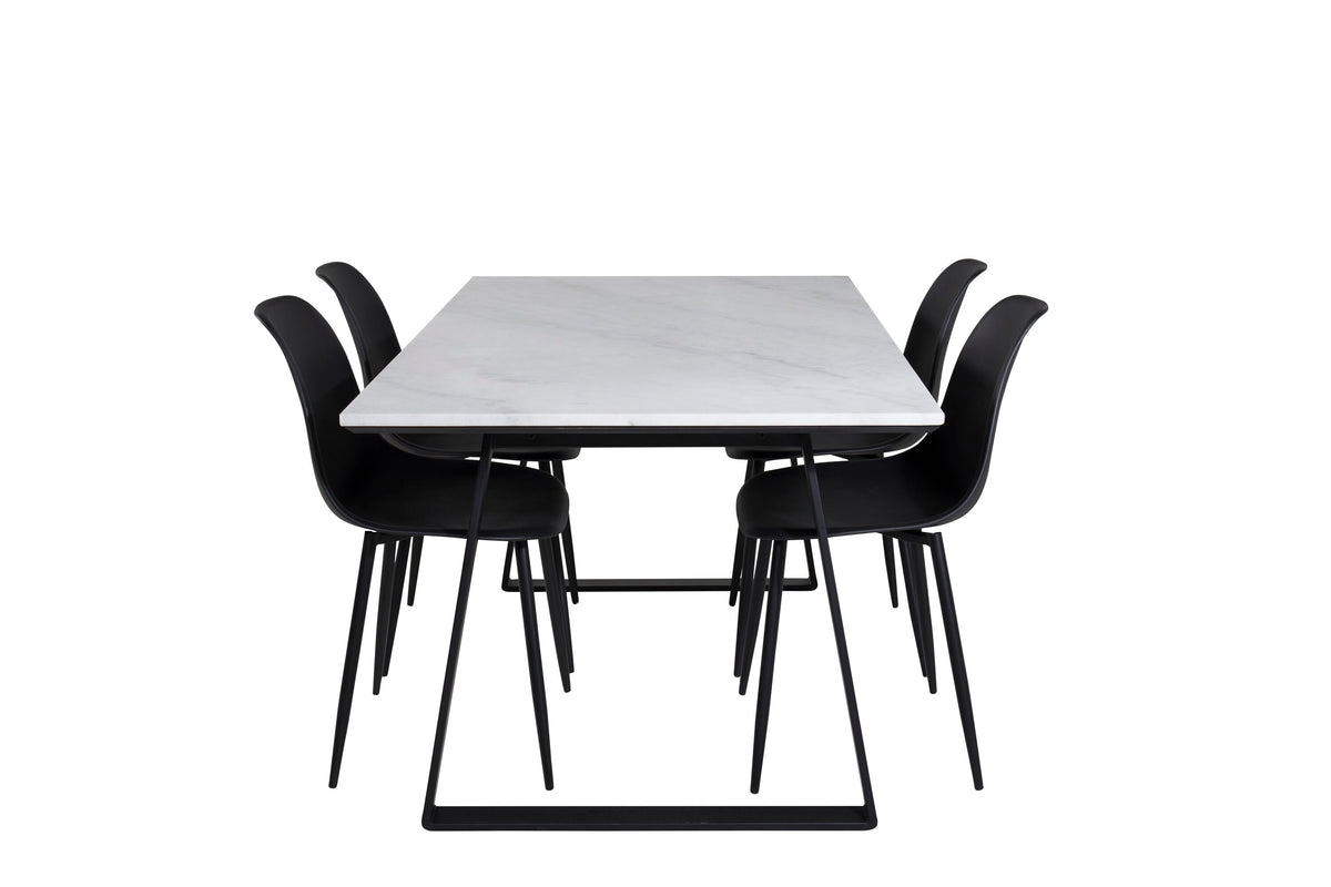 Estelle Matbord med Polar Stolarna – Bord: 74,5x140x90 Stol: 58x81x45,5