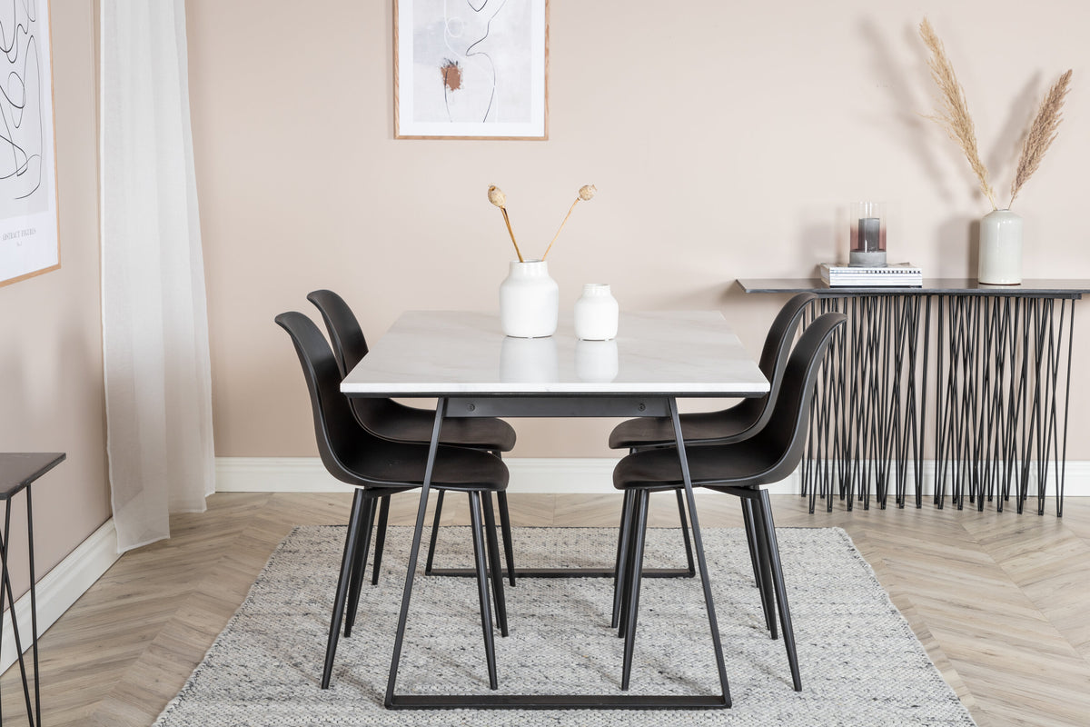 Estelle Matbord med Polar Stolarna – Bord: 74,5x140x90 Stol: 58x81x45,5