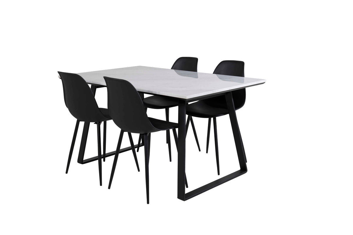 Estelle Matbord med Polar Stolarna – Bord: 74,5x140x90 Stol: 58x81x45,5