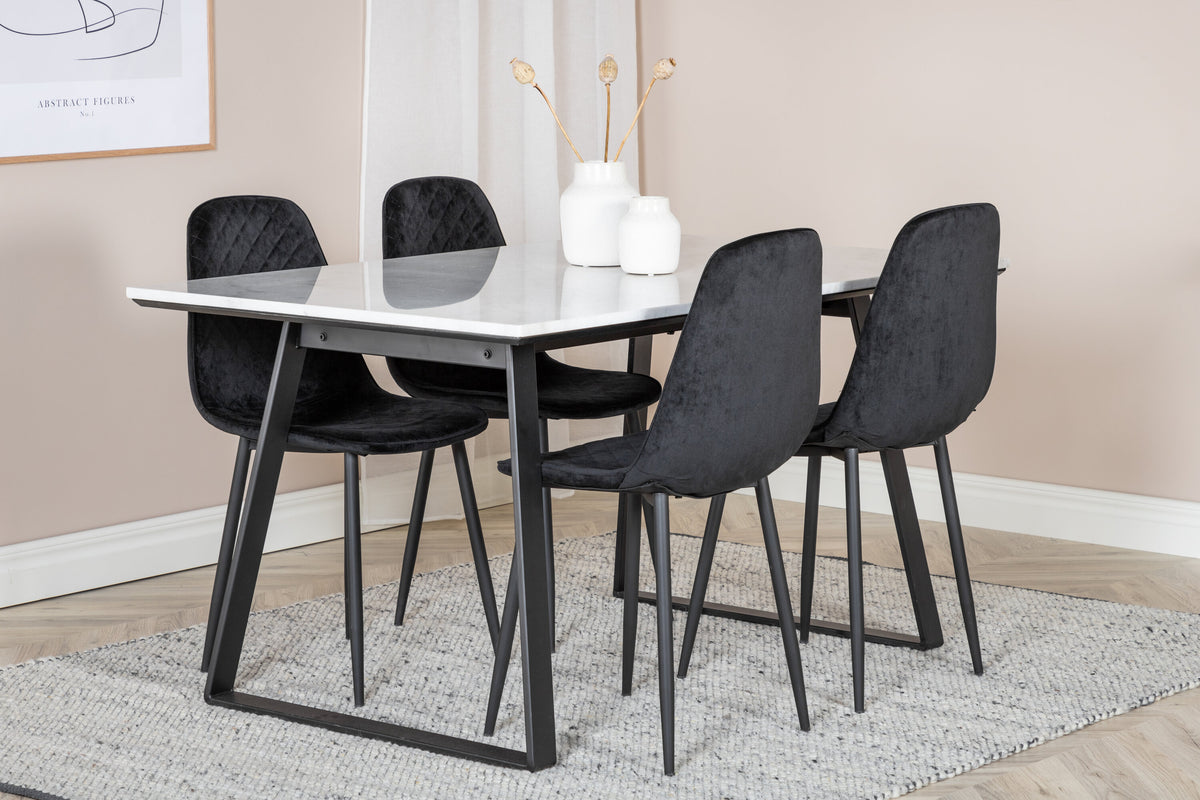 Estelle Matbord med Polar Stolarna – Bord: 74,5x140x90 Stol: 52x86x44