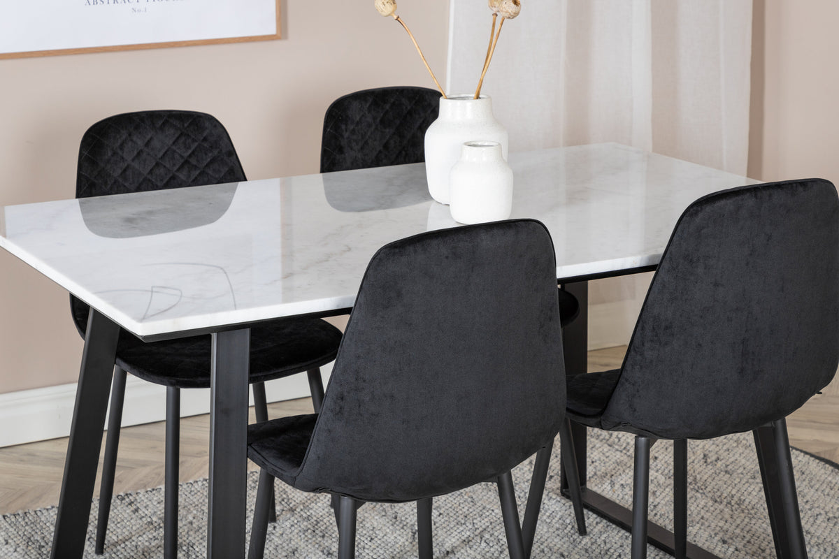 Estelle Matbord med Polar Stolarna – Bord: 74,5x140x90 Stol: 52x86x44
