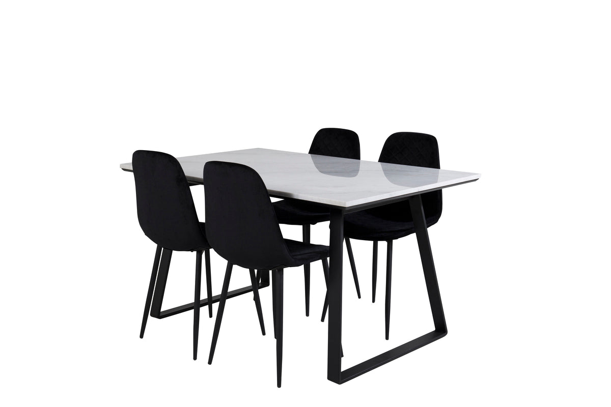 Estelle Matbord med Polar Stolarna – Bord: 74,5x140x90 Stol: 52x86x44