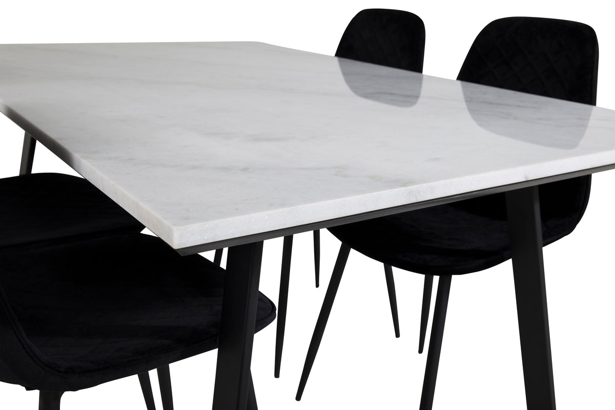 Estelle Matbord med Polar Stolarna – Bord: 74,5x140x90 Stol: 52x86x44