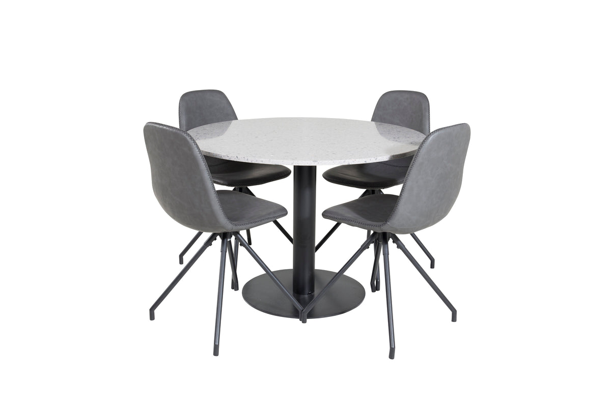 Razzia Matbord med Polar Stolarna – Bord: ⌀106 Stol: 54x88x44
