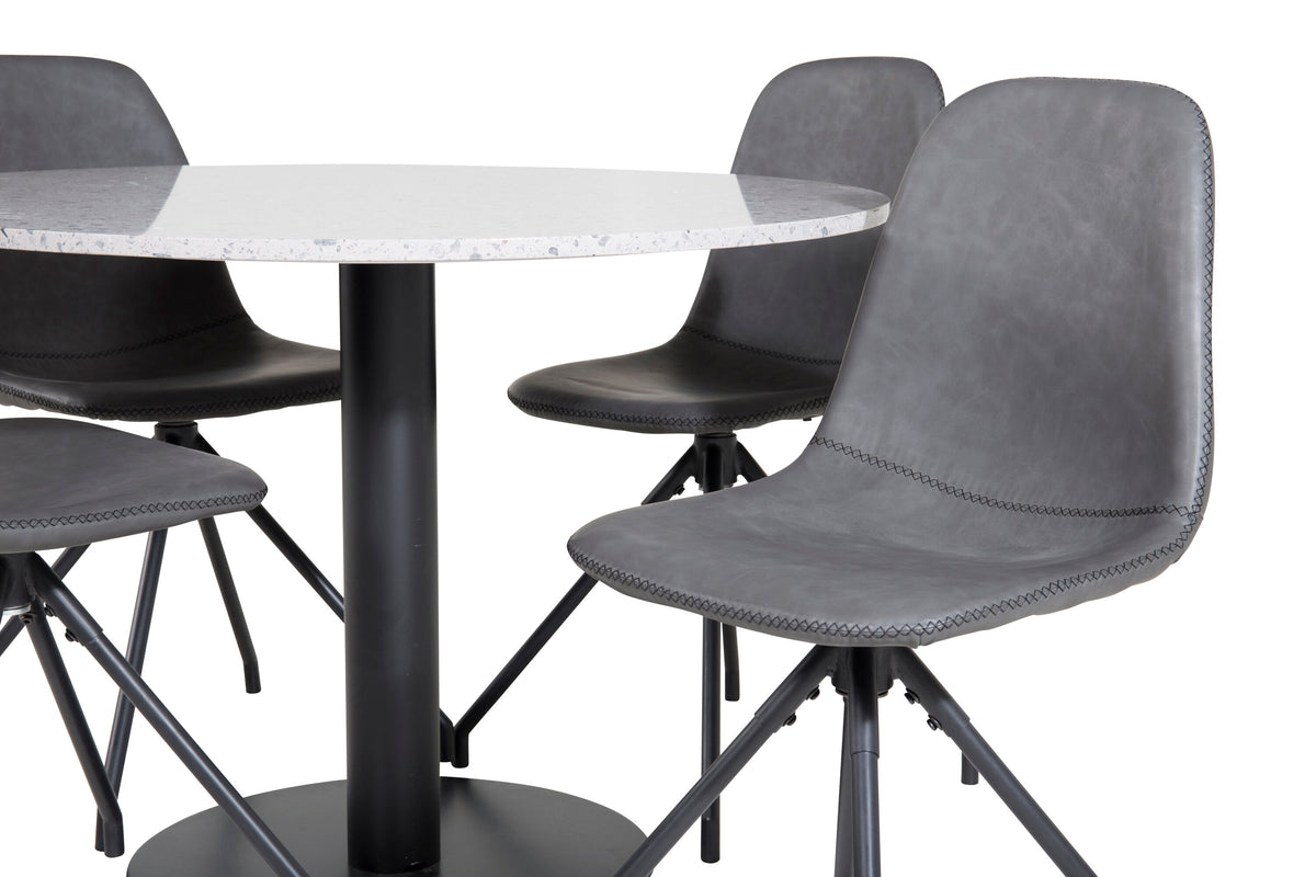 Razzia Matbord med Polar Stolarna – Bord: ⌀106 Stol: 54x88x44