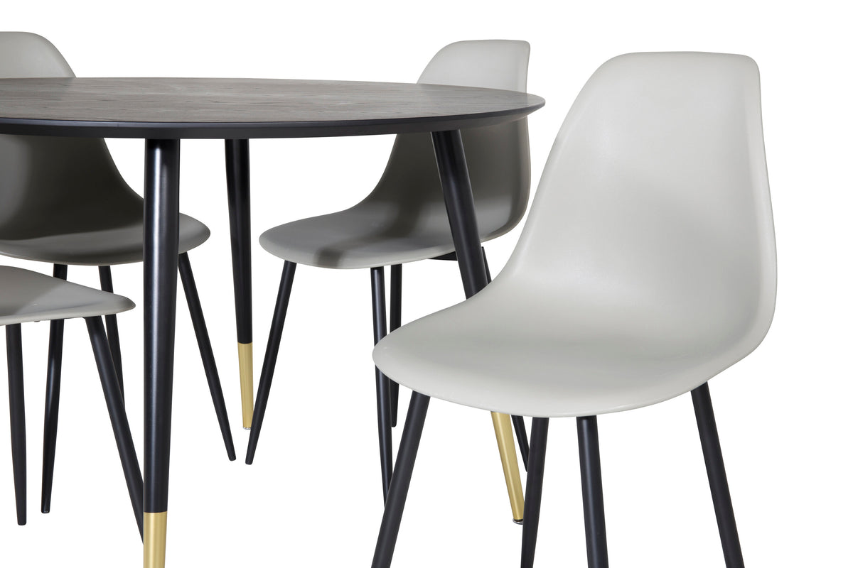 Dipp Matbord med Polar Stolarna – Bord: ⌀115 Stol: 58x81x45,5