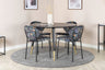 Dipp Matbord med Vault Stolarna – Bord: ⌀115 Stol: 61,5x80x46