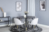 Dipp Matbord med Velvet Stolarna – Bord: ⌀115 Stol: 57x76,5x50