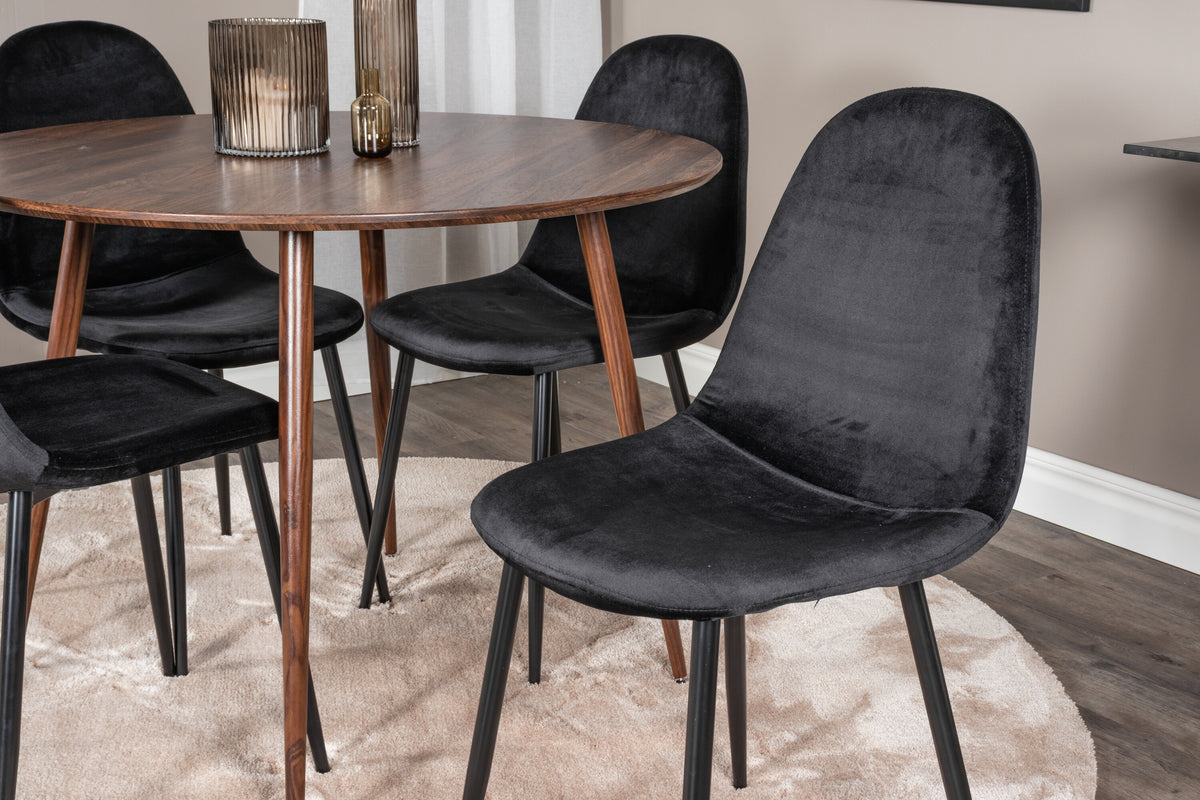 Plaza Matbord med Polar Stolarna – Bord: ⌀100 Stol: 53,3x88x42,5